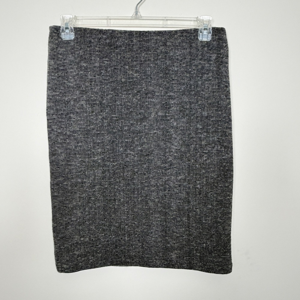 Mossimo Womens XXL Black Gray Space Dye Knit Pull On Pencil Skirt Lined